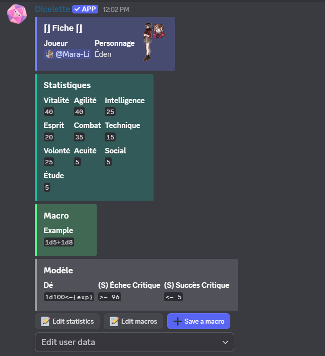 user embed
